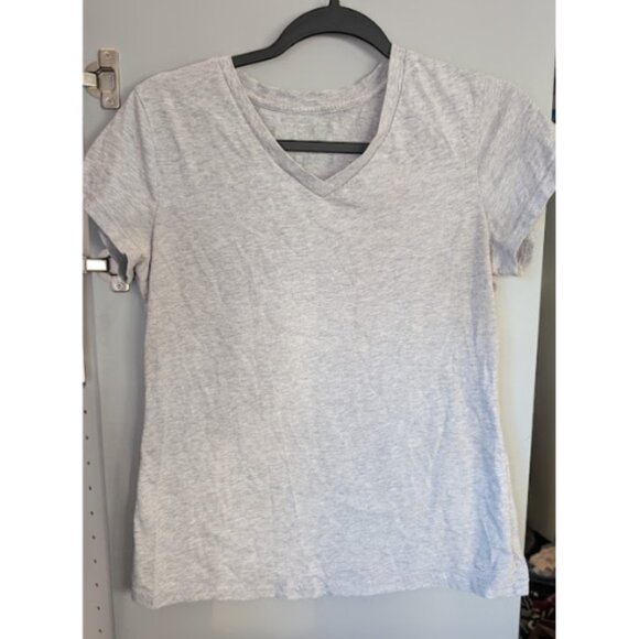 Grey Shallow V-Neck T-shirt - Picture 1 of 3